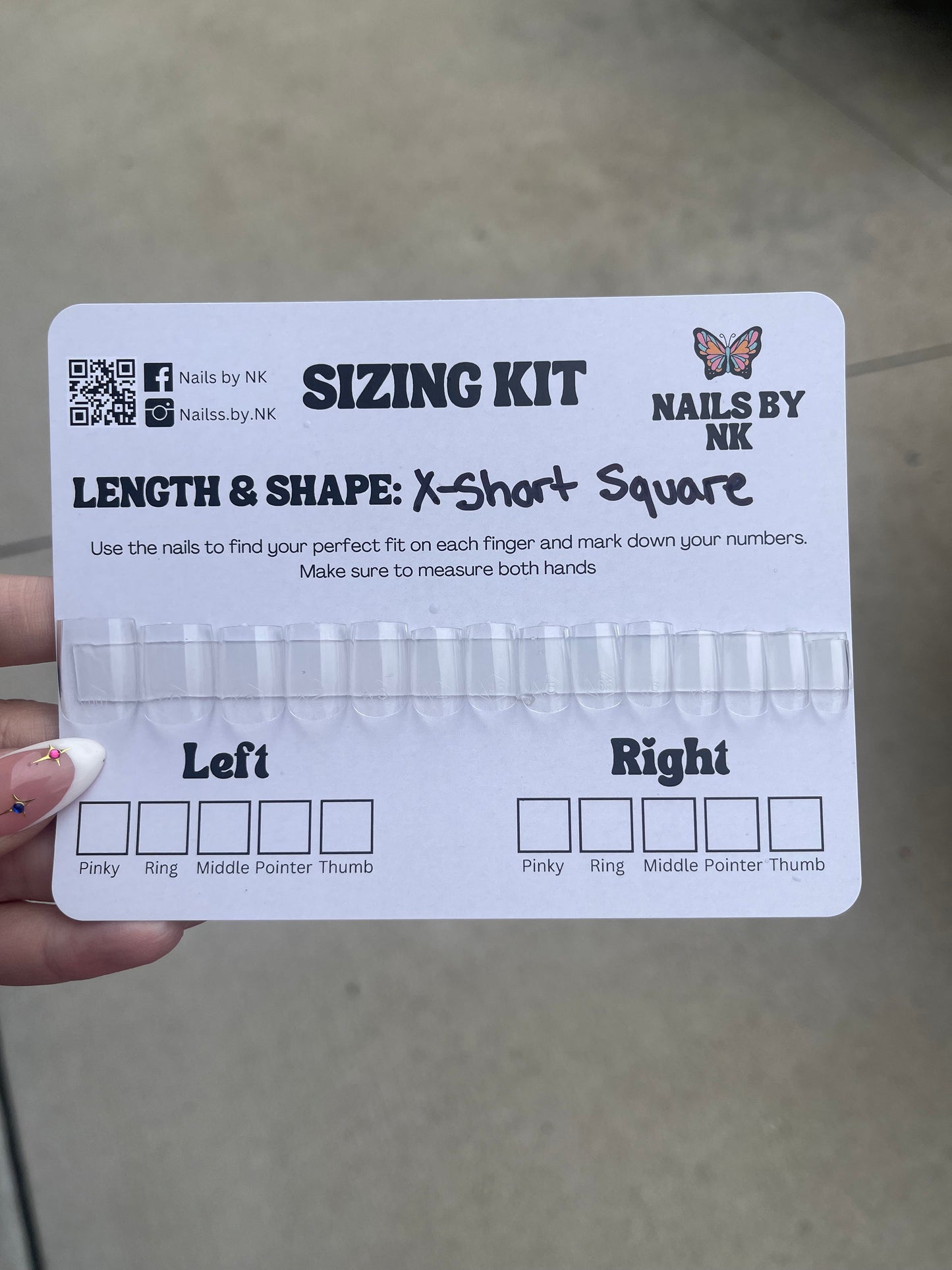 Sizing kit